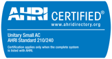 AHRIcert_210-240 Unitary Small AC-CMYK (1)